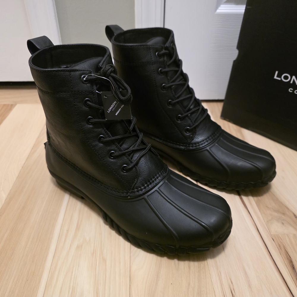 London Fog Black Waterproof Boots - Picture 2 of 9